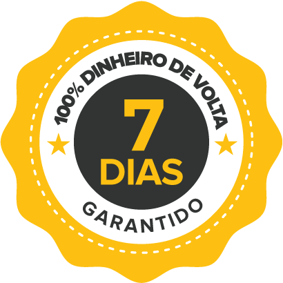 Selo de garantia de 7 dias — 100% dinheiro de volta